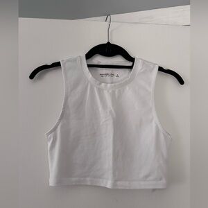 White cropped tank top - Abercrombie & Fitch, size small